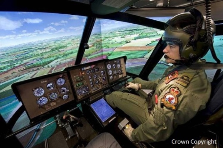 An RAF flight simulator