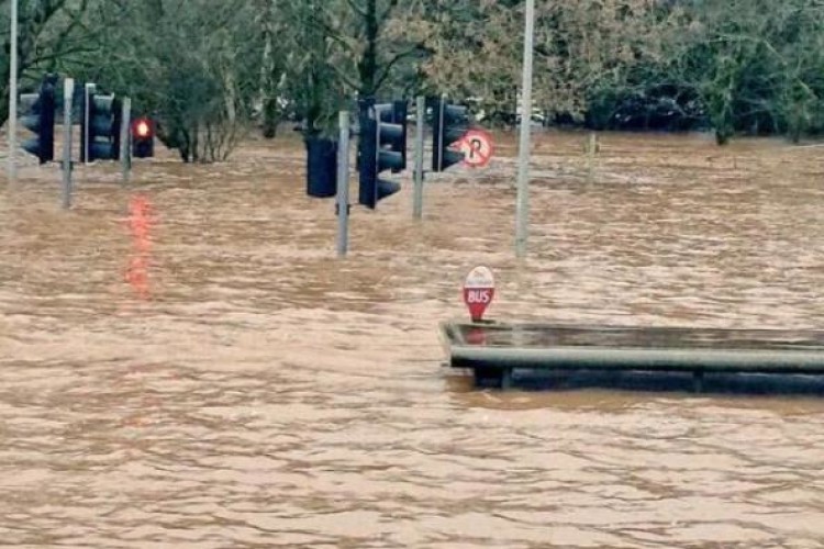 Floods in Mallow in County Cork, December 2015