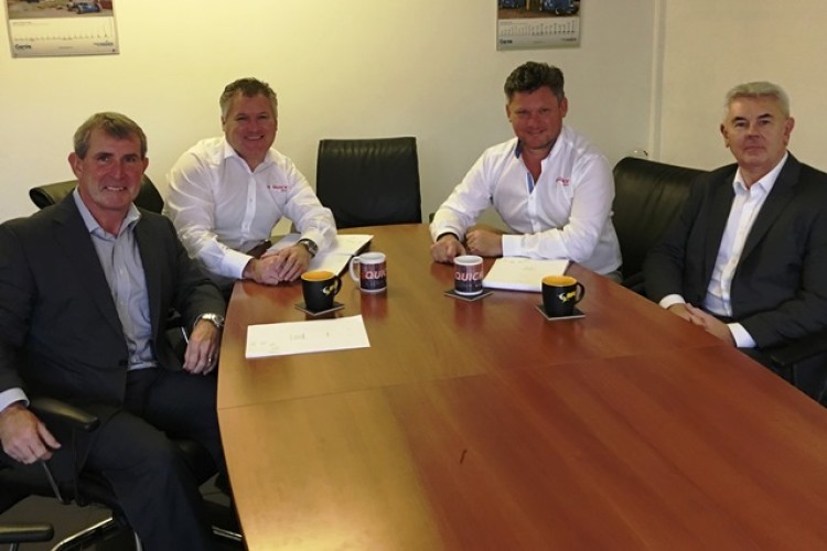 From left are Tony Jennings of IAPS Group, David and John Barton of Quick Reach and Steve Couling of IAPS Group