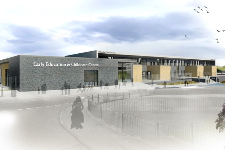 Artist's impression of the new St Peter's school in Bellsmyre