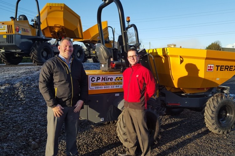 CP Hire managing director Andrew Hutchinson (left) and Sleator Plant general manager Jonathan Campbell