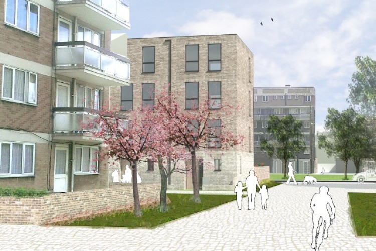 Artist's impression of how Dover Court estate will look