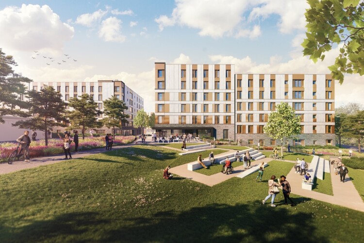 Stride Treglown is architect for the new accommodation blocks on UWE Bristol's Frenchay Campus.