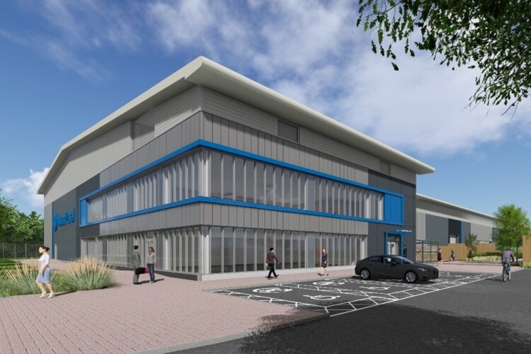 Artist's impression of Assan Panel's proposed new manufacturing facility at Gateway 14
