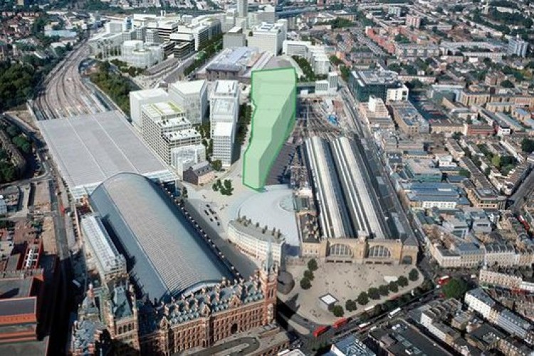 Location of the new building at King's Cross