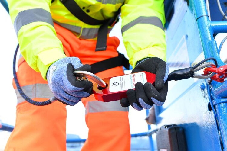 The boom lift won't work until you buckle up