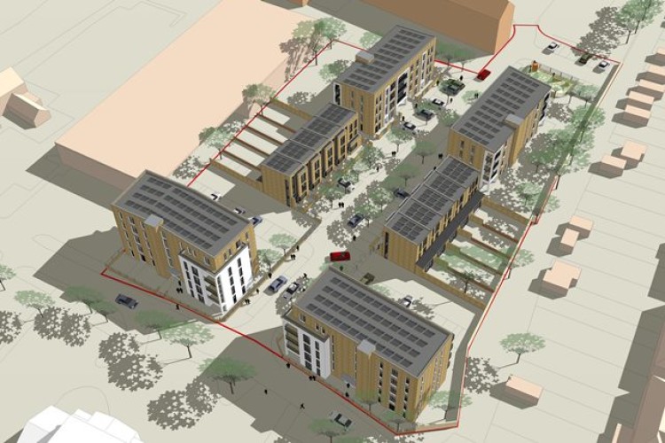 CGI of the Manor Lane project