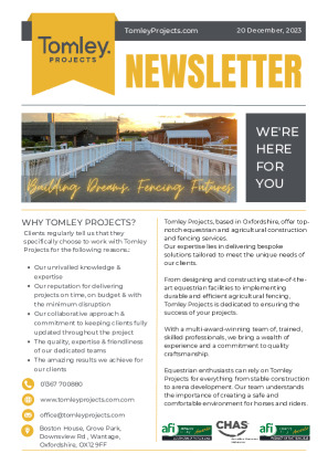 Company overview Newsletter December 23 Brochure