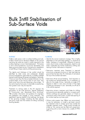 Stabilisation of Sub-Surface Voids Brochure