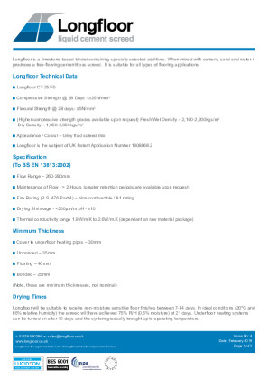 Liquid Cement Screed Brochure