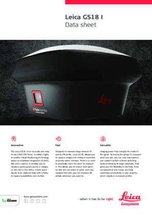Leica GS18 I Smart Antenna Brochure