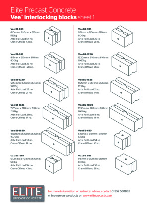 Vee interlocking blocks  Brochure