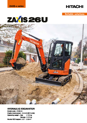 Hitachi Mini Excavator ZX26U-6 Brochure