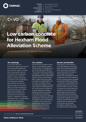 Low carbon concrete
for Hexham  Brochure