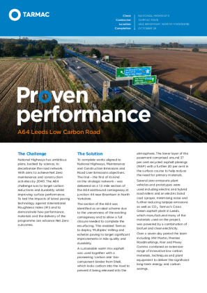 A64 Leeds Low Carbon Road Brochure