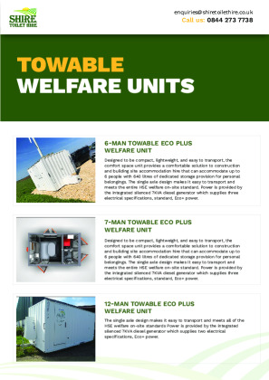 Shire Towable Welfare Units Brochure
