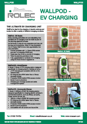 WallPod EV Electric Vehicle charging  Brochure