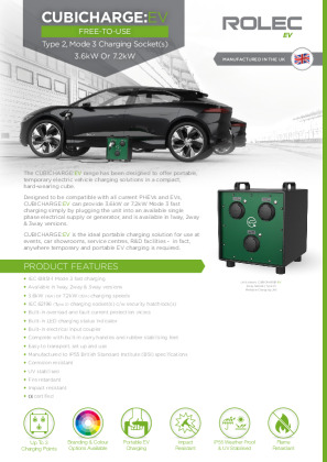 Cubicharge EV Electric Vehicle charging  Brochure