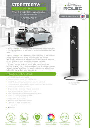 Streetserv EV Electric Vehicle charging  Brochure
