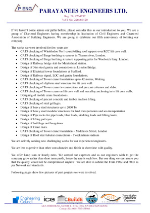 Parayanees Engineers Ltd Brochure