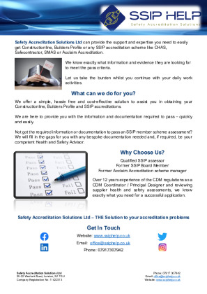 SSIP Help Flyer Brochure