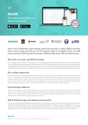 itemit asset tracking Brochure