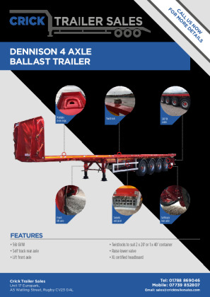 Dennison 4 Axle Ballast Trailer Brochure