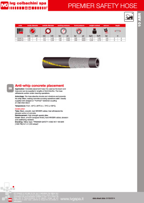 Safty Hose Data Sheet Brochure