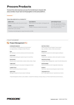 Procore Products Brochure