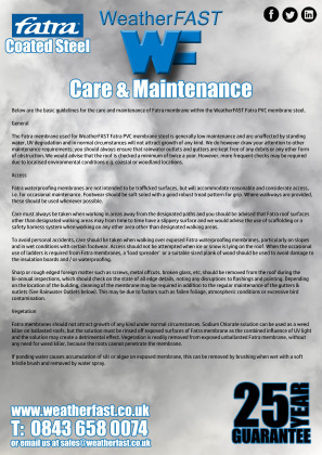 Care & Maintenance Brochure