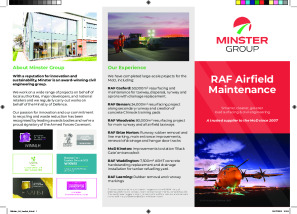 RAF Airfield maintenance flyer 2020 Brochure
