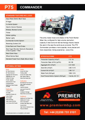 P75 Commander Brochure