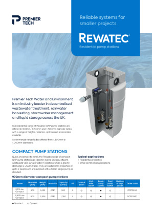Rewatec compact & vertical pump stations Brochure