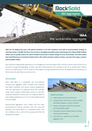 IBAA the sustainable aggregate Brochure