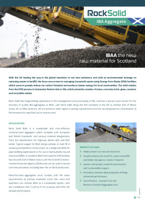 IBAA the new raw material for Scotland Brochure
