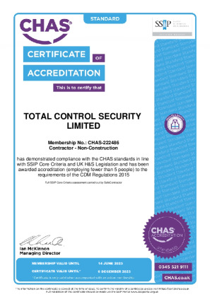 Chas Certificate  Brochure