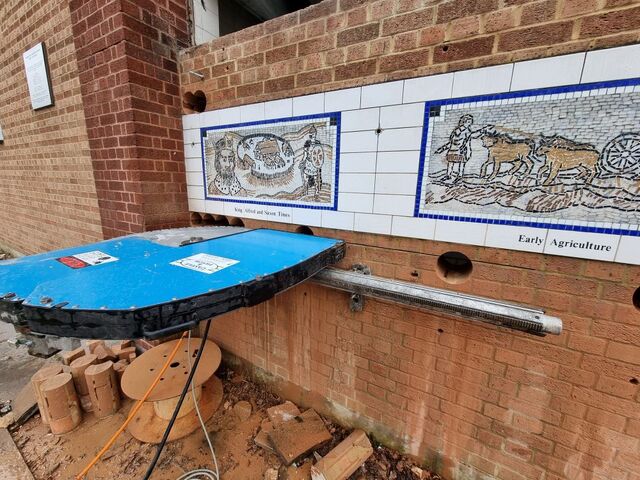 Track Sawing & Diamond Drilling Enable Safe Mural Removal