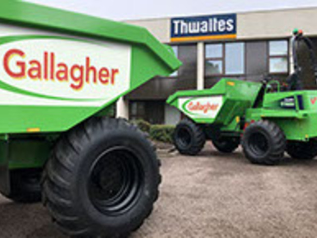 Gallagher Group Choose Thwaites Flagship Dumper. 