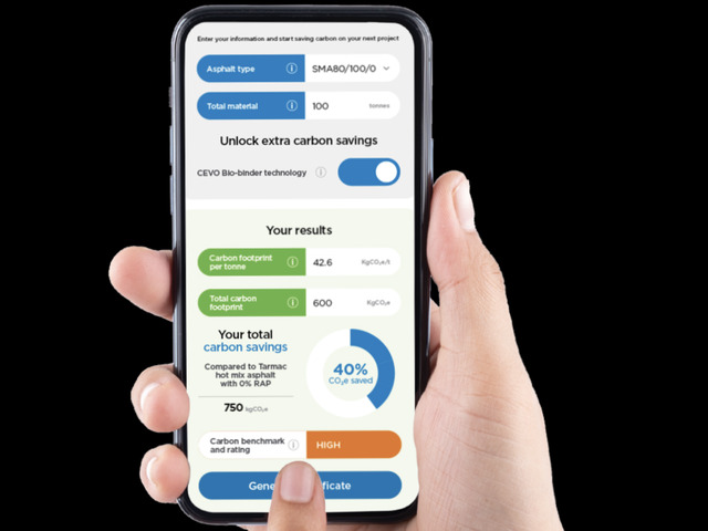 Tarmac launches CEVO Asphalts Carbon Calculator for instant data on embodied carbon of asphalt mixes