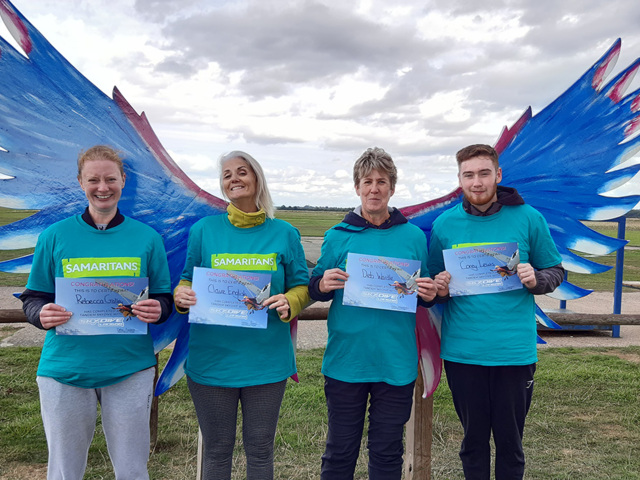 Not even dark clouds could stop Team Hydroscand from skydiving for Samaritans!