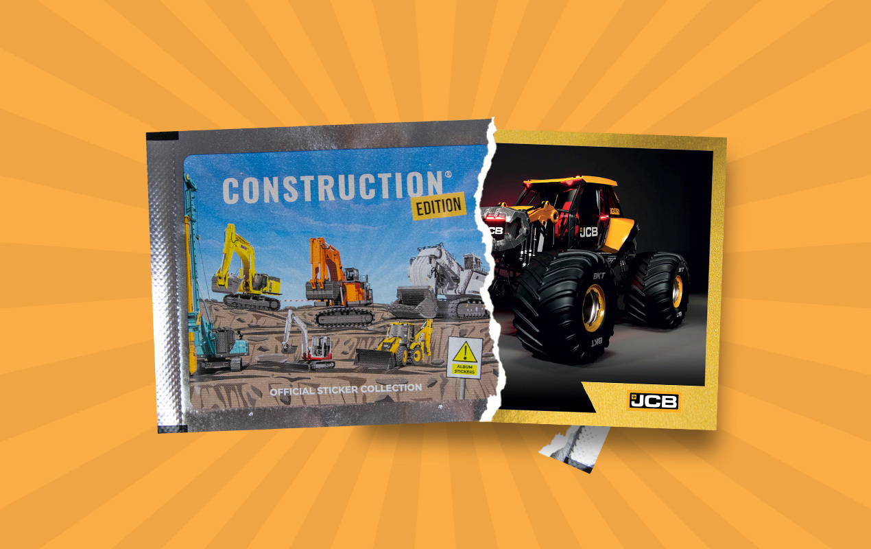 JCB lancia una caccia al tesoro: cinque adesivi dorati nascosti nei pacchetti di adesivi per macchinari