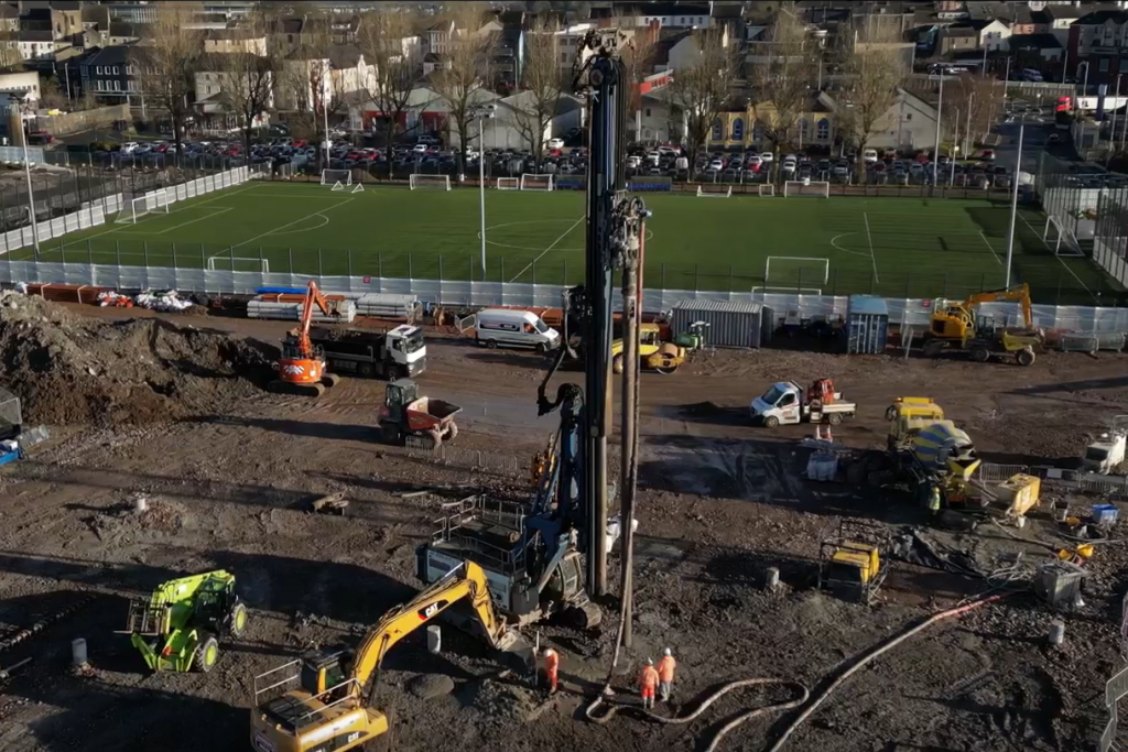 Piling in for Enniskillen leisure centre