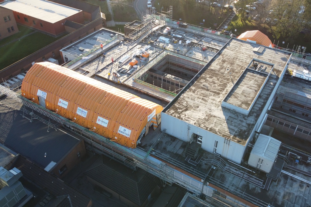 Blow-up tents speed work at the Royal Bolton