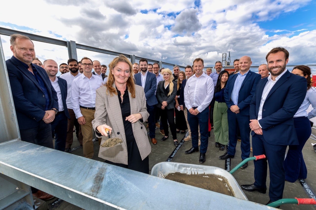 Topping out for Cambridge's Dirac building