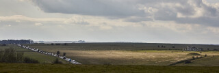 The busy A303 is frequently jammed with traffic where it passes the ancient monument of Stonehenge