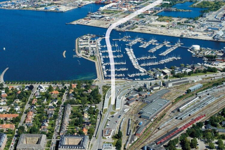 Alignment of the planned Nordhavn Tunnel