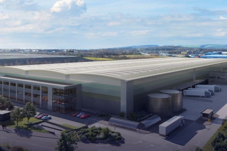CGI of Barnsley 340, to be built on the Gateway 36 industrial park, just off the M1 near Barnsley
