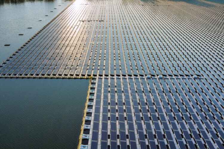 The floating solar farm will be installed upstream of a hydro-electric dam