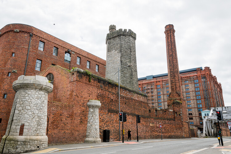 The pumphouse at Stanley Dock as it is today and (below) as it is planned to be