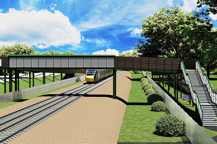 Llanharan Legacy footbridge will replace an existing pedestrian level-crossing